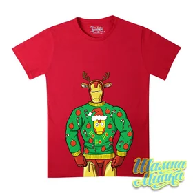 Прикольные футболки: Christmas Iron Man 3